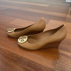 Tory Burch Brown Wedge Shoes